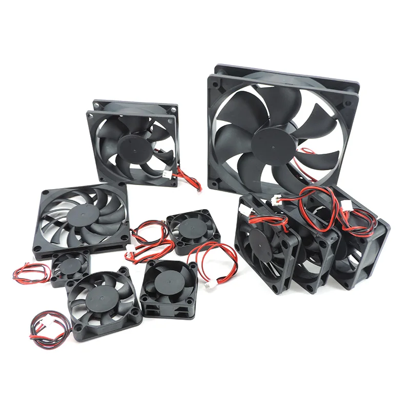 DC 12V Fan 2pin Cooling 3010 5010 7025 8025 1 Brushless Guard Metal Grill Cover 40mm 60mm 80mm 120mm for 3d print DIY cooling fan 3d printer fan