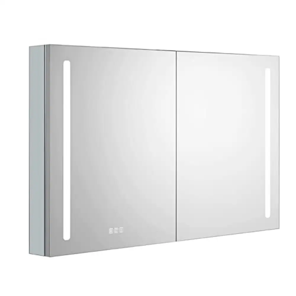 Aluminum Wall Mounted Bathroom Medicine Cabinet with LED Lights