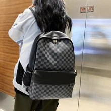 

YILIAN Luxury brand designer backpack Women's backpack 2022 checkerboard printed quality backpack women's backpack