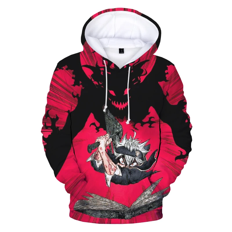 

Newest Black Clover 3D Printed Hoodies Unisex Harajuku Cool O-Neck Sweatshirts Japanese Anime Asta Plussize Pullover 2XS-5XL