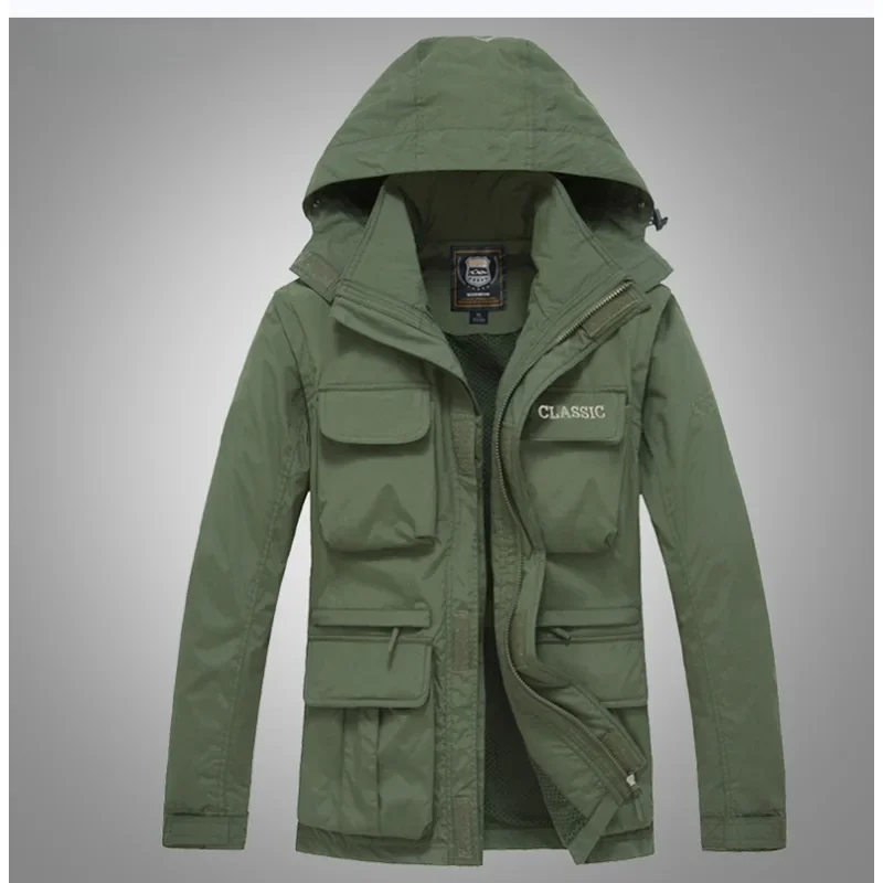 Lightweight Padded Jackets Winter Male Autumn Men's Coat Workwear Waterproof Designer Clothes Hooded Coats Vest Luxury Brand Hot