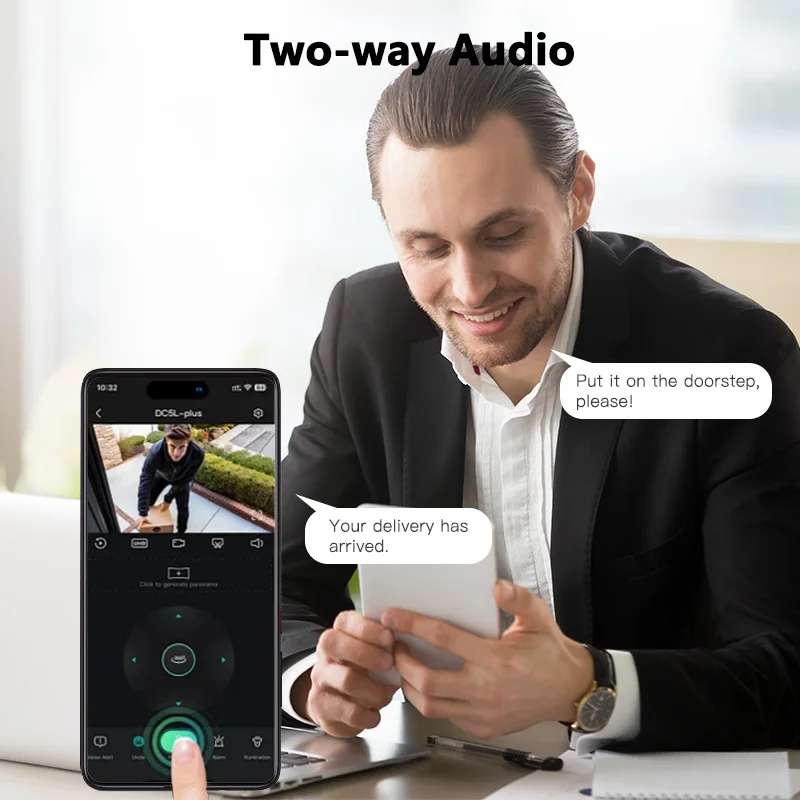 FIRSTCCTV WiFi Indoor Smart Camera 3MP Dual Screen Lens 2.4G Infrared Night Vision Motion Detection Auto Track Two-Way Audio 4