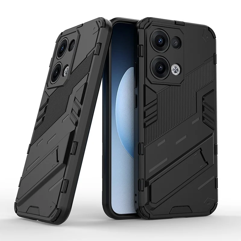 Shockproof Armor Phone Case with Car Magnetic Stand and Protective Back Cover