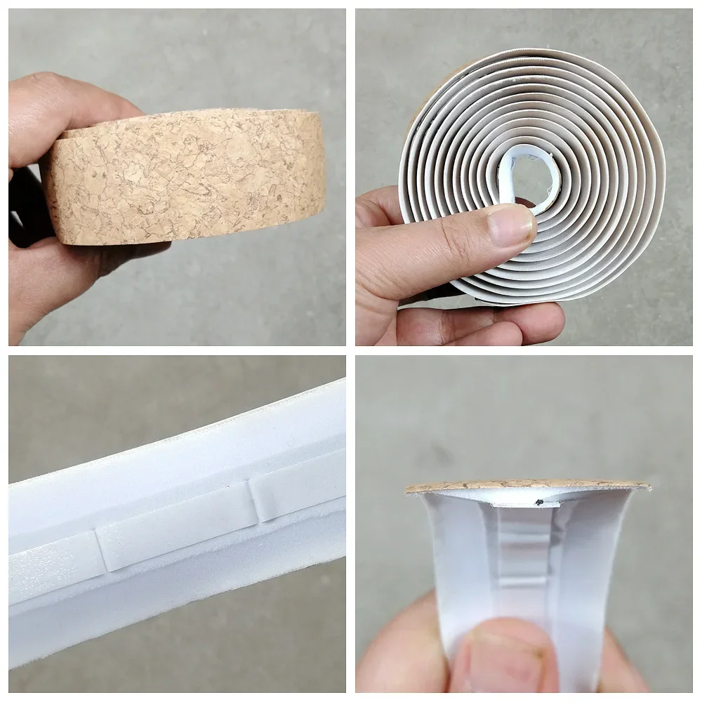 New Bicycle Handlebar Tape Wood Grain Tape MTB Road Bike EVA Handlebar Belt Cycling Handle Anti-slip Belt Wrap +2 Bar