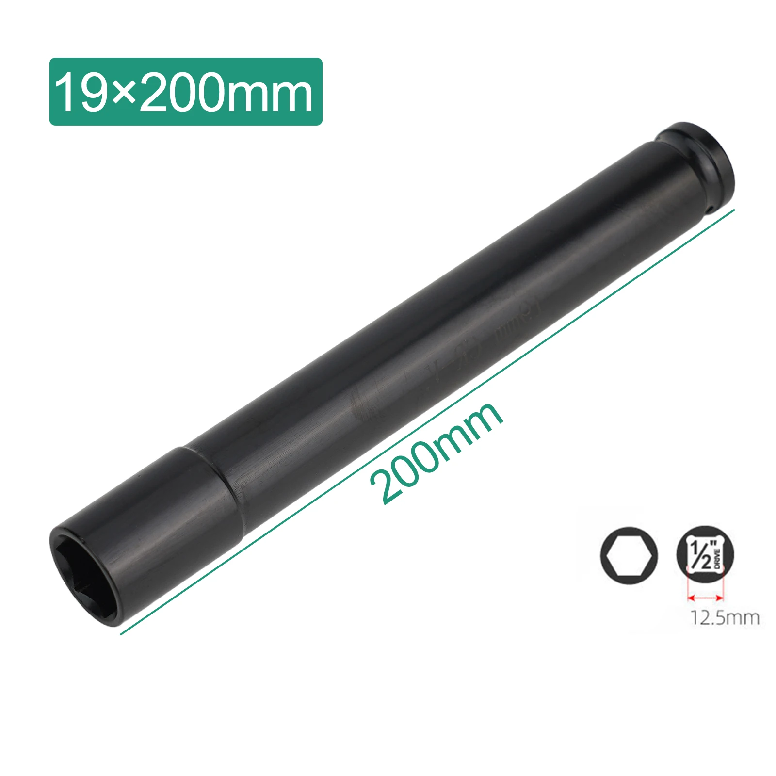 200 mm Innensechskantschlüssel mit tiefer Impacts, 1/2-Zoll-Antriebsadapter, Überlänge, Innensechskantschlüssel für elektrische Impacks, Spezialwerkzeug – Detail 15