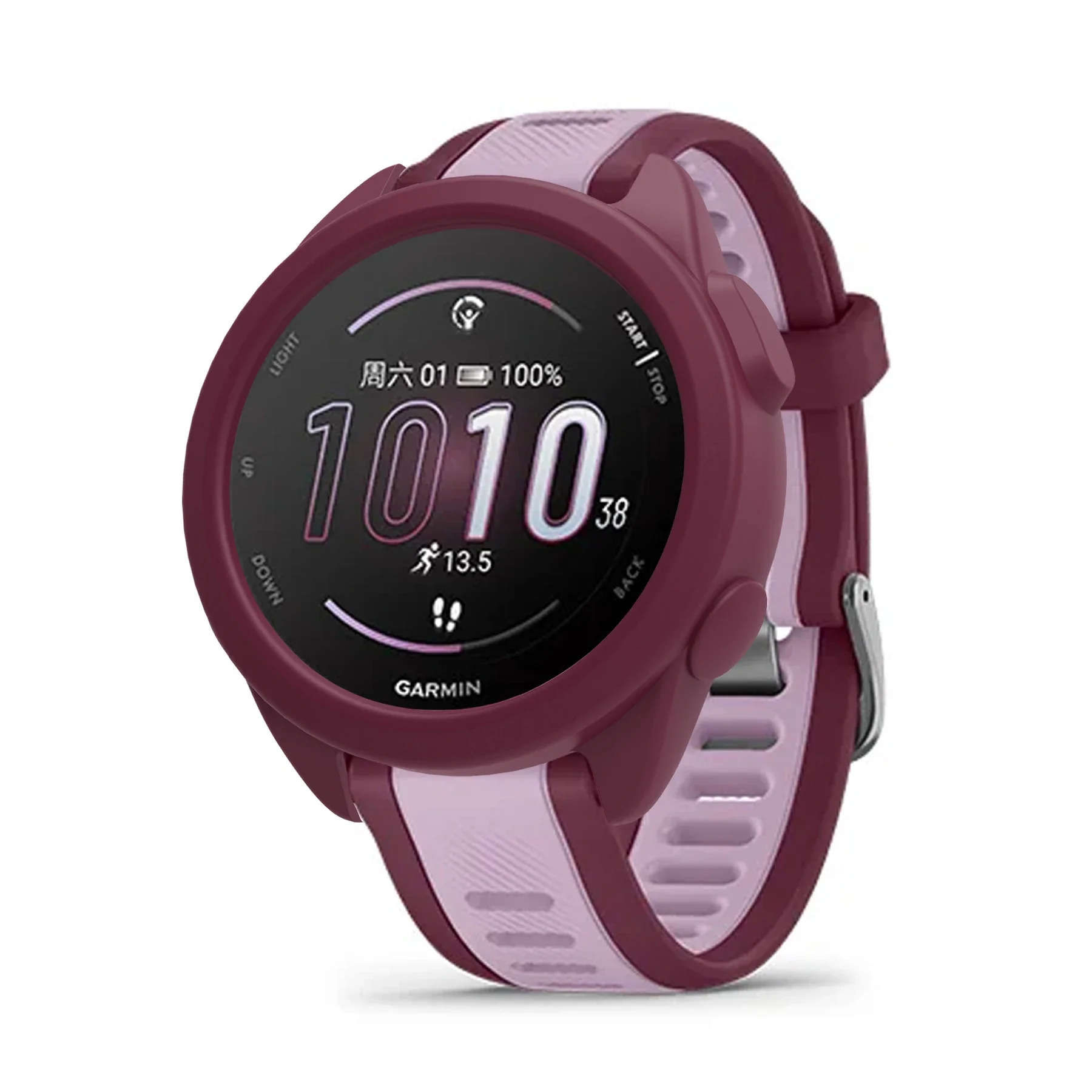 Sports Silicone Strap with 2-in-1 Protective Cover Case