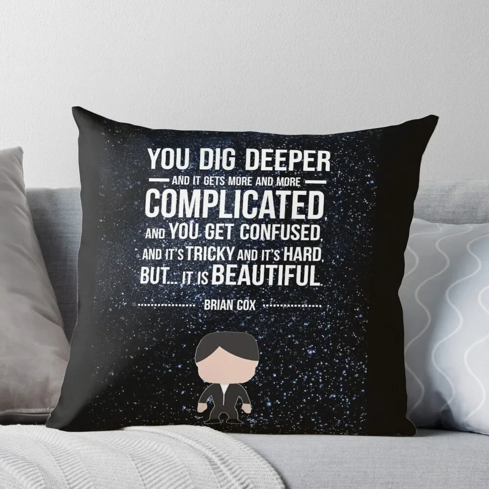 

Brian Cox Quote Throw Pillow christmas ornaments 2024 christmas decorations for home 2024