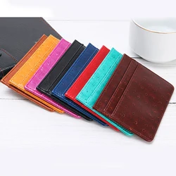 Neutral PU 5 Card Slots Card Holder Slim Bank Credit ID Cards Coin Pouch Case Bag Wallet Organizer Thin