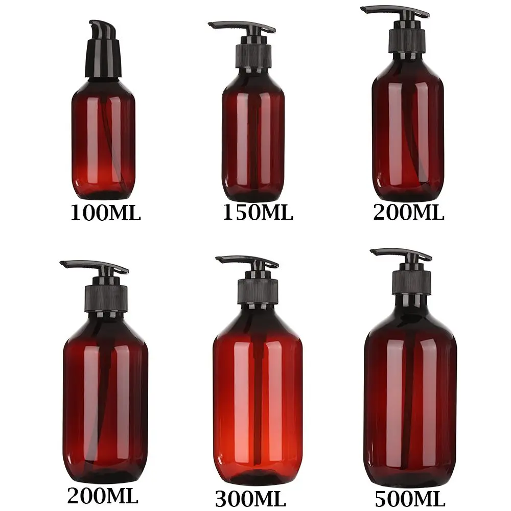 Soap Dispenser Shampoo Shower Gel Brown Pump Container Hand Sanitizer Soap Dispenser 100ml-500ml Liquid Storage Container Home Bath Supplies soap dispenser,soap pump,soap dispenser head,wall mounted dispenser,shower dispenser,shampoo bottles