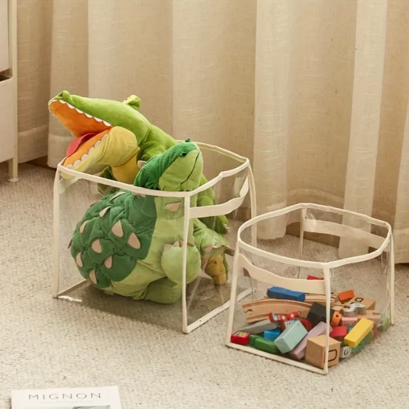 Children's Toys Storage Basket Transparent Storage Box Sub Block Plush Toys Large-capacity Household Multifunctional 1