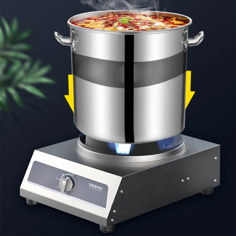40KW Liquefied Gas Stove Furious Fire Stove Single Stove Stir-frying High Pressure Stove Stainless Steel Desktop Gas Stove 3
