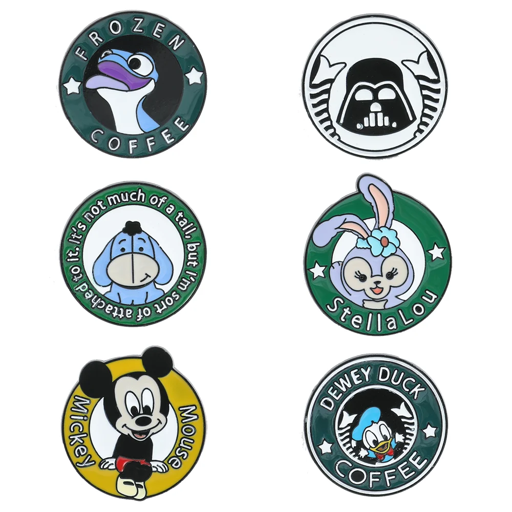 Disney Mickey Donald Duck Smalto Pin Star Wars Darth Vader Cartoon Figure Distintivo In Metallo Spilla Giacca Jeans Spilla Accessori