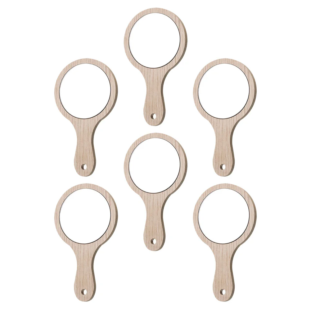 

6 шт., портативное косметическое зеркало для женщин