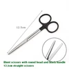 1pcs Nose Blunt Scissors Straight Curved Round Head Peeling Scissors Tissue Scissors Nasal Beauty Plastic Tool 6