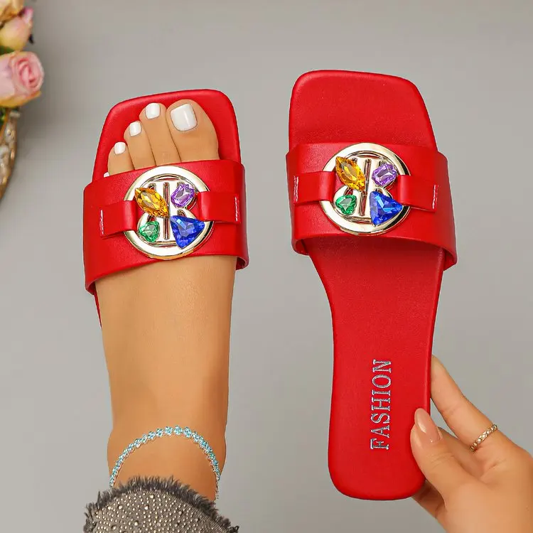 Damen-Slipper 2026: Neue Designer-Flachsandalen für den Sommer – Sexy Designer-Schuhe für Damen, atmungsaktive Strand-Slipper, einfarbige Slides für Damen – Detail 20