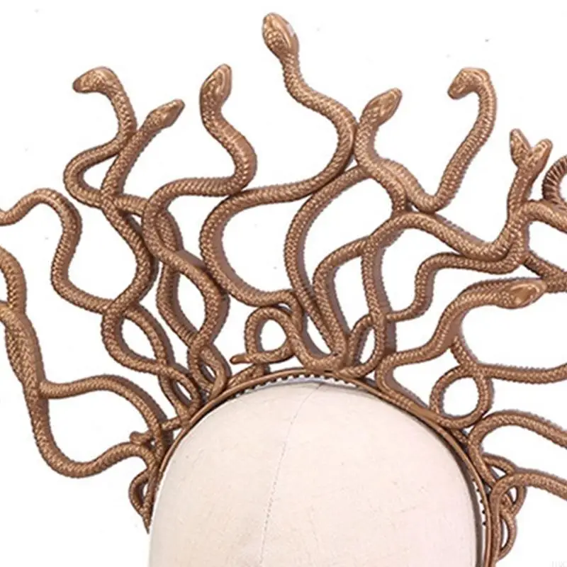 2025 New Medusa Snake for Head for Head Hoops Women Makeup Photoshoot Punk Headband