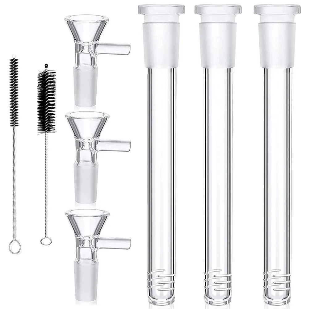 8pcs 14mm Transparent Test Tubes Set Science Lab Experiments Glass Stem With Brushes For Tea Coffee Drop shipping Wholesale