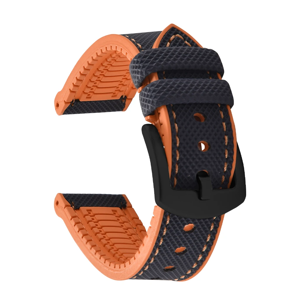 Waterproof Canvas Nylon Rubber Strap for Men's Accessories, Available in Multiple Sizes