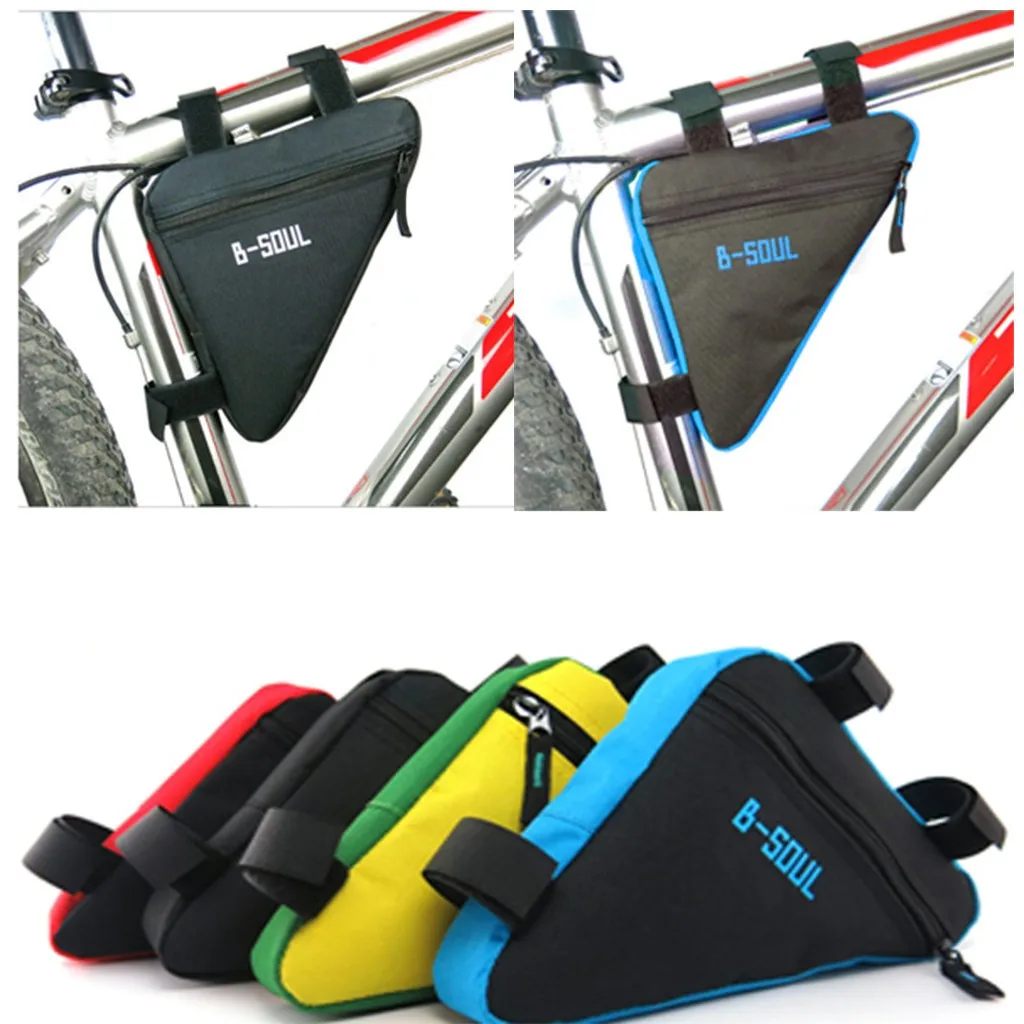 

B-Soul 600x300D Waterproof Fabric Bicycle Bag Triangle Mountain Road Bike Pouch Holder Frame Saddle Bag Front Tube Cycling Bags