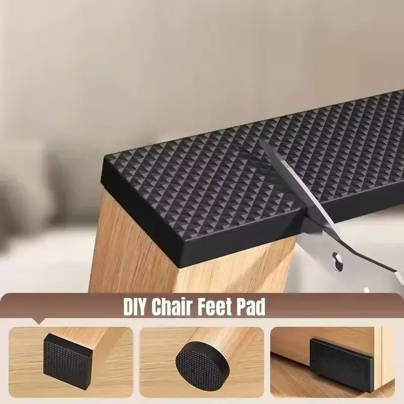 Enhanced Non-Slip Furniture Leg Protectors with Self-Adhesive Rubber