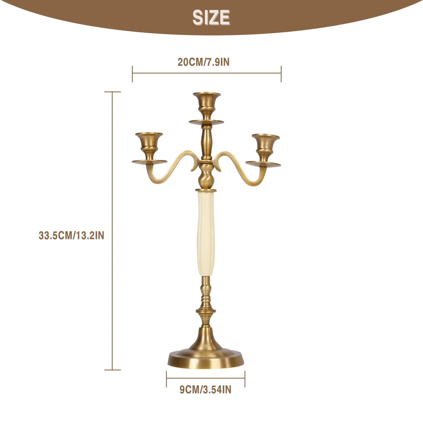 Bronze Candelabra Metal 5-arms/3 arms Candle Holders Wedding Decoration Sticks Event Stand Table Centerpiece Home Decoration