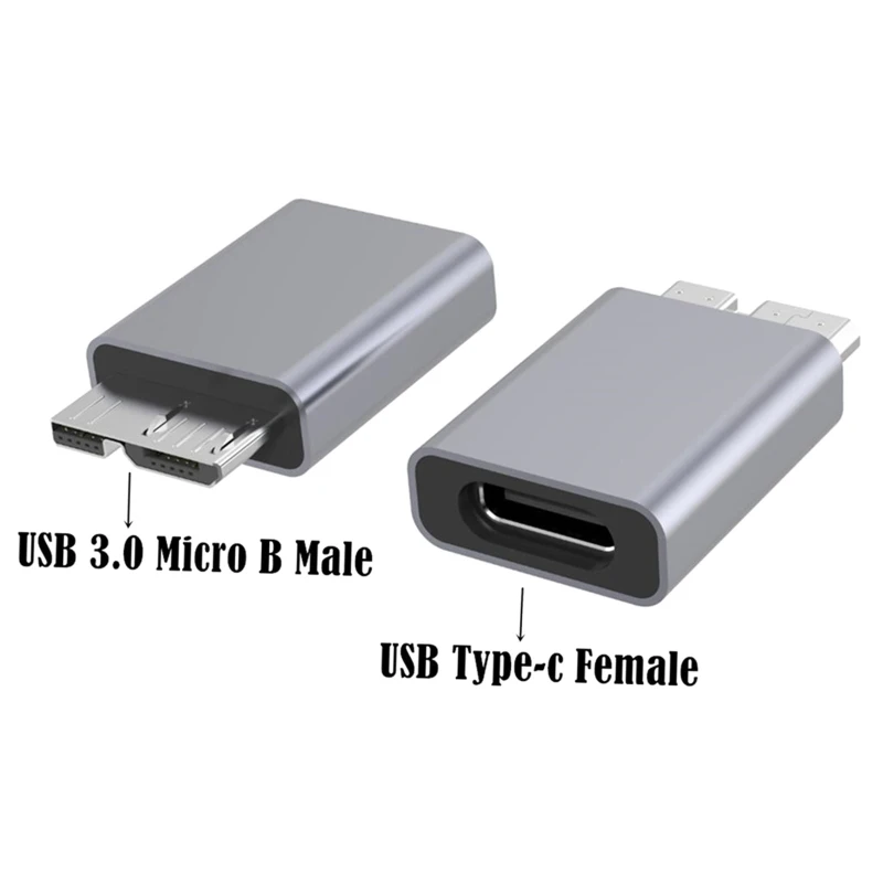 Micro B USB C 3.0 męski na typ C Adapter żeński type-c USB3.0 Micro B złącze na zewnętrzny dysk twardy kabel HDD