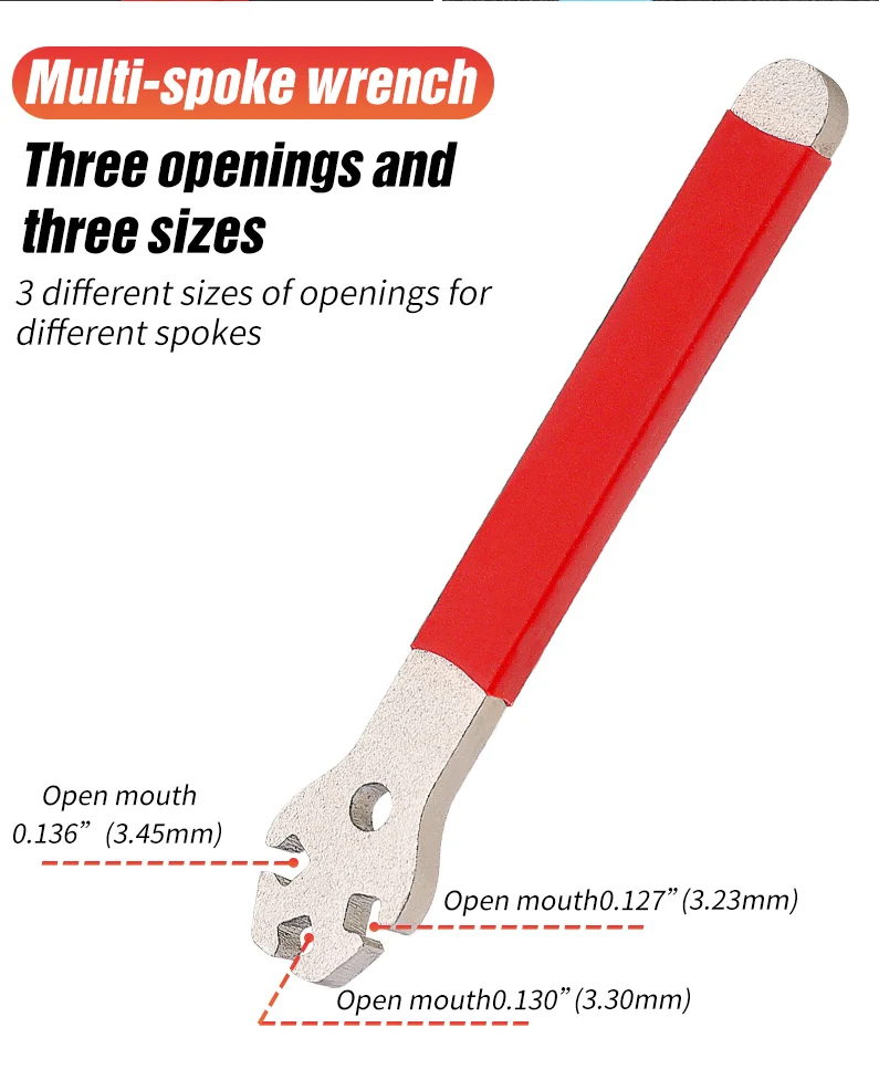 Description Picture 5 of itemLebycle Bicycle Stainless Steel Spoke Wrench Wheel S Tension Correction Repair Tools