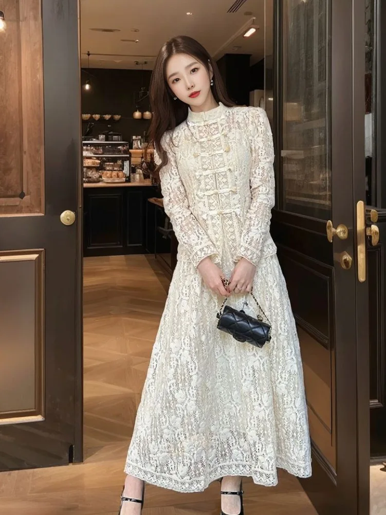 【BAU by Bride And You】lace blouse+skirt セット★ツーピース Original Design Two Piece Skirt Set Women Spring Autumn