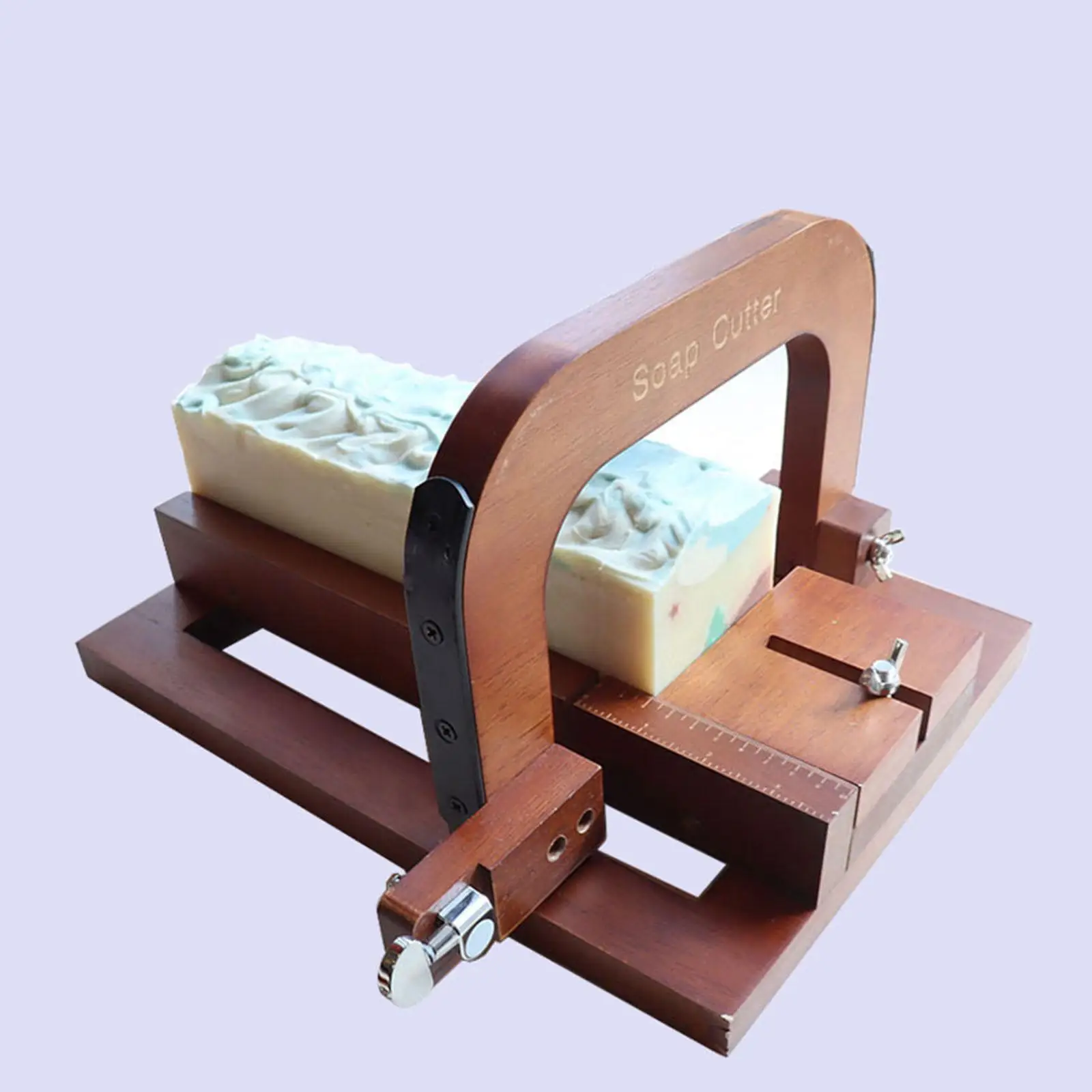 

Wood Soap Cutter Adjustable Soap Cutting Platform with Cutting Wires Soap Slicer for Home Made Soap Butter Cheese Candles Bread