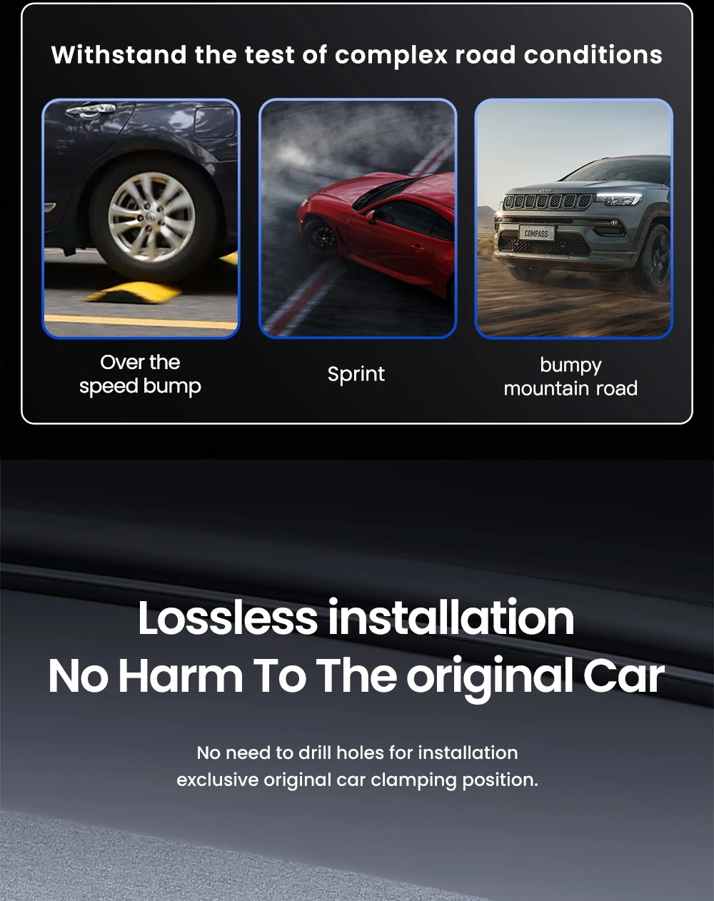 For Tesla Model 3/Y Highland Juniper Traceless Phone Holder Air Vent Car Mount H