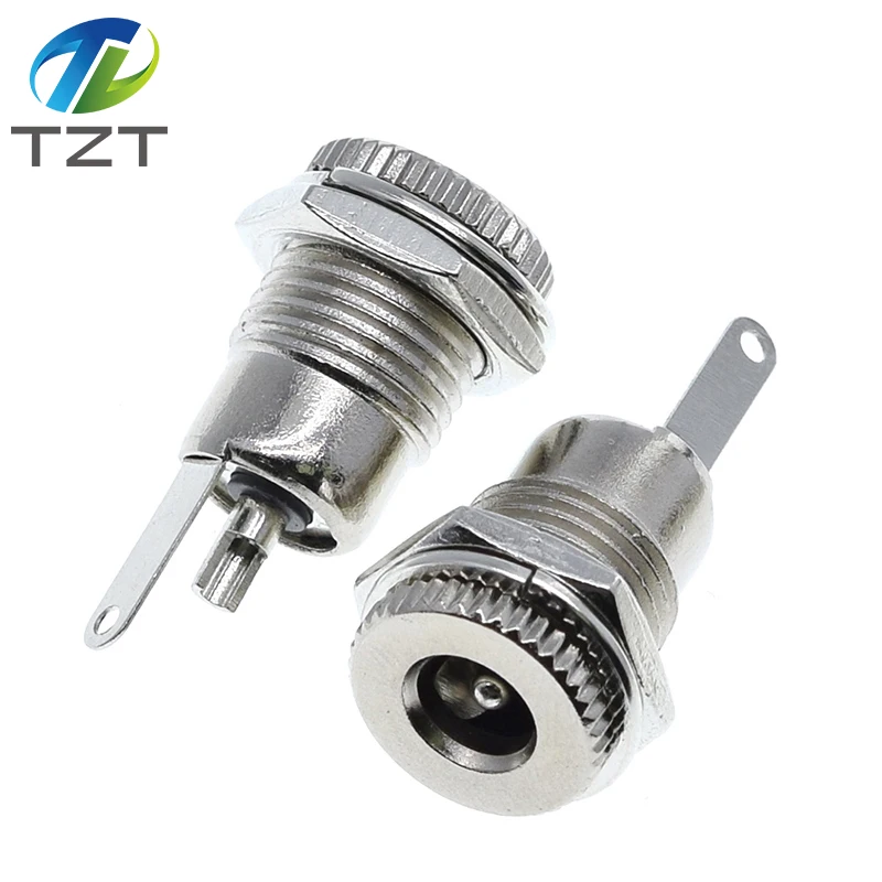 1/5PCS DC099 5,5mm x 2,1mm DC Power Jack Buchse Weibliche Panel Mount Stecker Metall DC-099 Offene Loch 11MM 5,5*2,1 5,5*2,5 – Detail 12