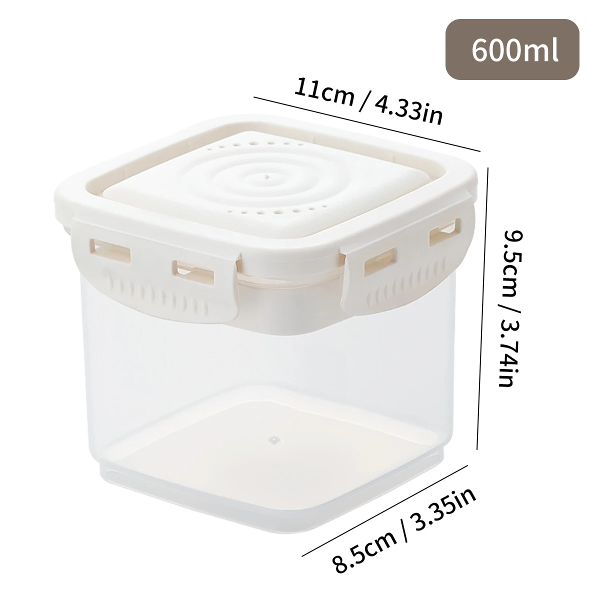 WORTHBUY Brown Sugar Storage Container Airtight Sugar Saver Plastic Sealed Sugar Storage Box With Spoon Food Storage Jar Tank 6