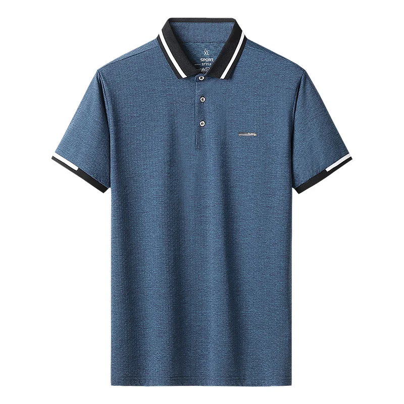 Description Picture 3 of itemFashion Lapel Spliced All-match Business Polo Shirts Men's Clothing 2024 Summer New Oversized Casual Pullovers Korean Tee Shirt