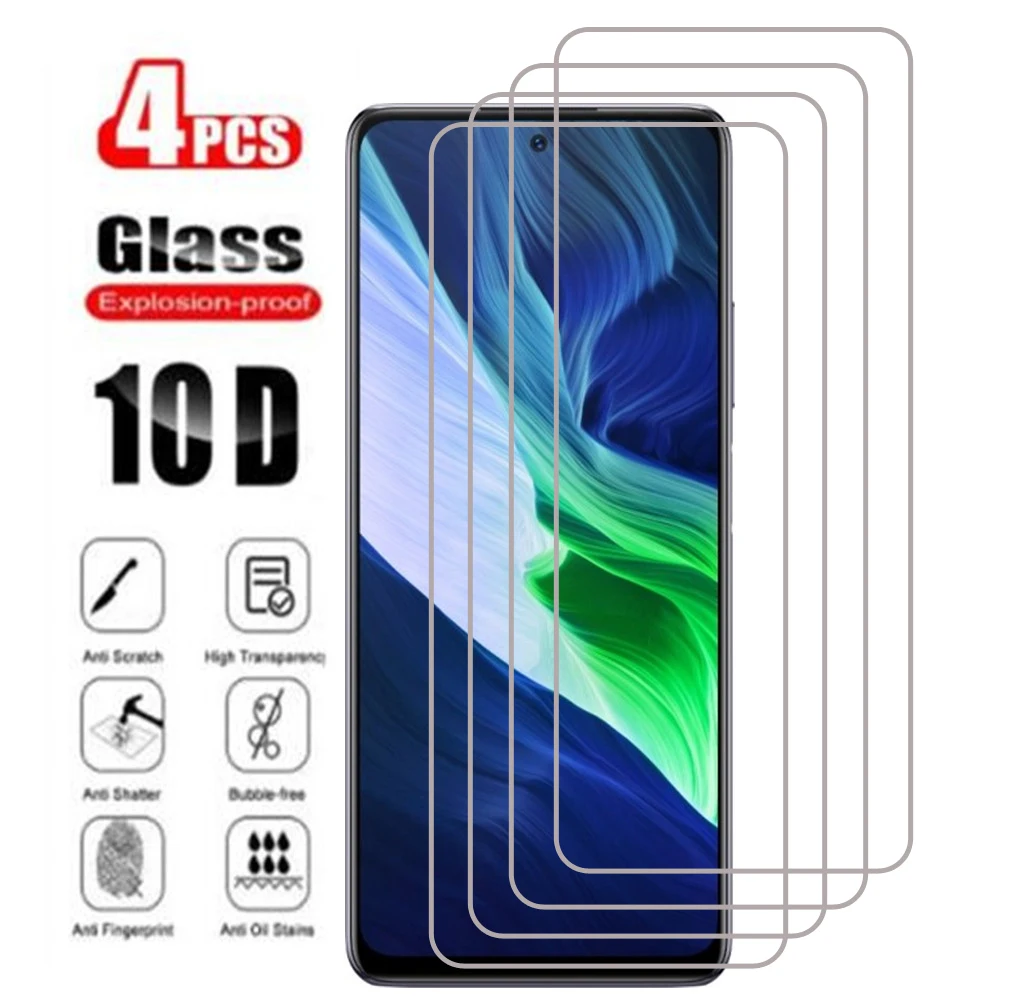4 шт., защитное закаленное стекло для Infinix Note 10 Pro