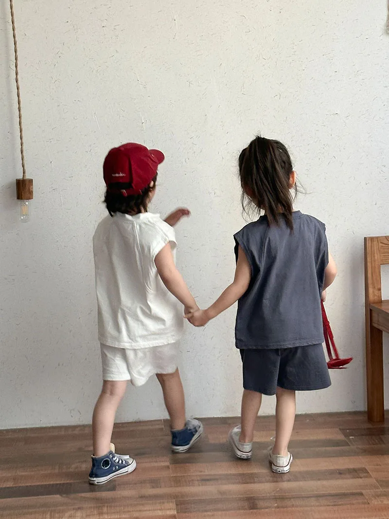 Cotton Summer Sports Set for Kids Boys Girls