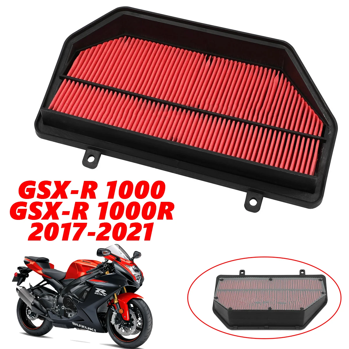 

Сменный воздушный фильтр для мотоцикла, очиститель, элемент воздушного фильтра для Suzuki GSXR1000 GSX-R1000 GSXR 1000R 2017-2021