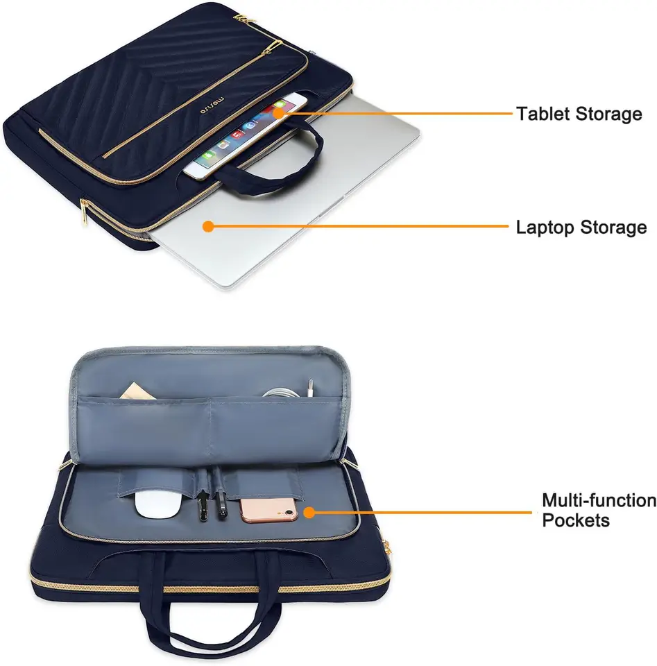 ZiXing Borsa Per Notebook 15,4 Pollici In Neoprene | Custodia Sottile Resistente All'Acqua Per MacBook Air/Pro Grigio