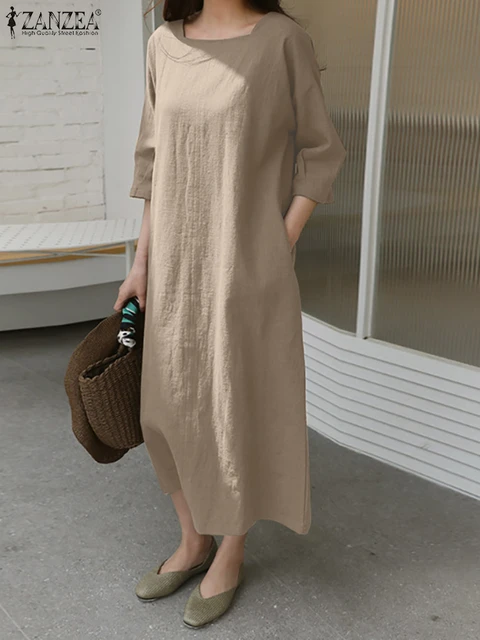 Robe oversize femme, robe d'été femme, robe midi femme, robe décontractée  grise, robe décontractée ample, robe d'été ample, tenue décontractée femme  -  France