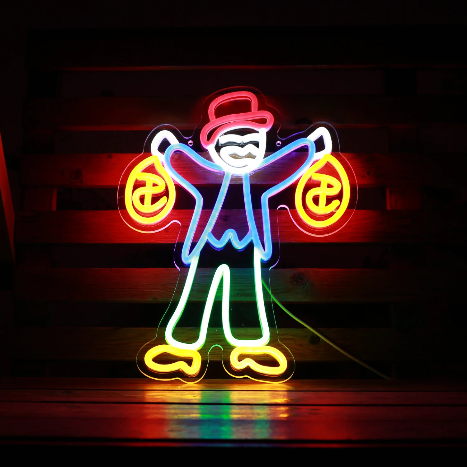 

Cowboy Neon Sign for Bedroom USB Operated Neon Light Sign for Man Cave, Anime Neon Sign Dimmable LED Neon Light for Wall Decor