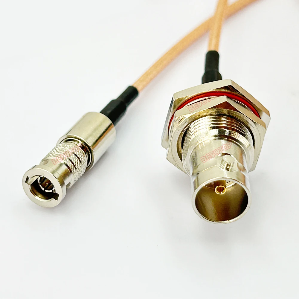 pigtail vídeo HD, Mini BNC para linha BNC Jumper, 75 Ohm, Novo
