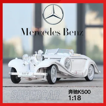 Diecast Maisto 1:18 Scale Mercedes-Benz 500K Classic Car Original Factory Model Simulation Alloy Car Model Collection Toy Gift