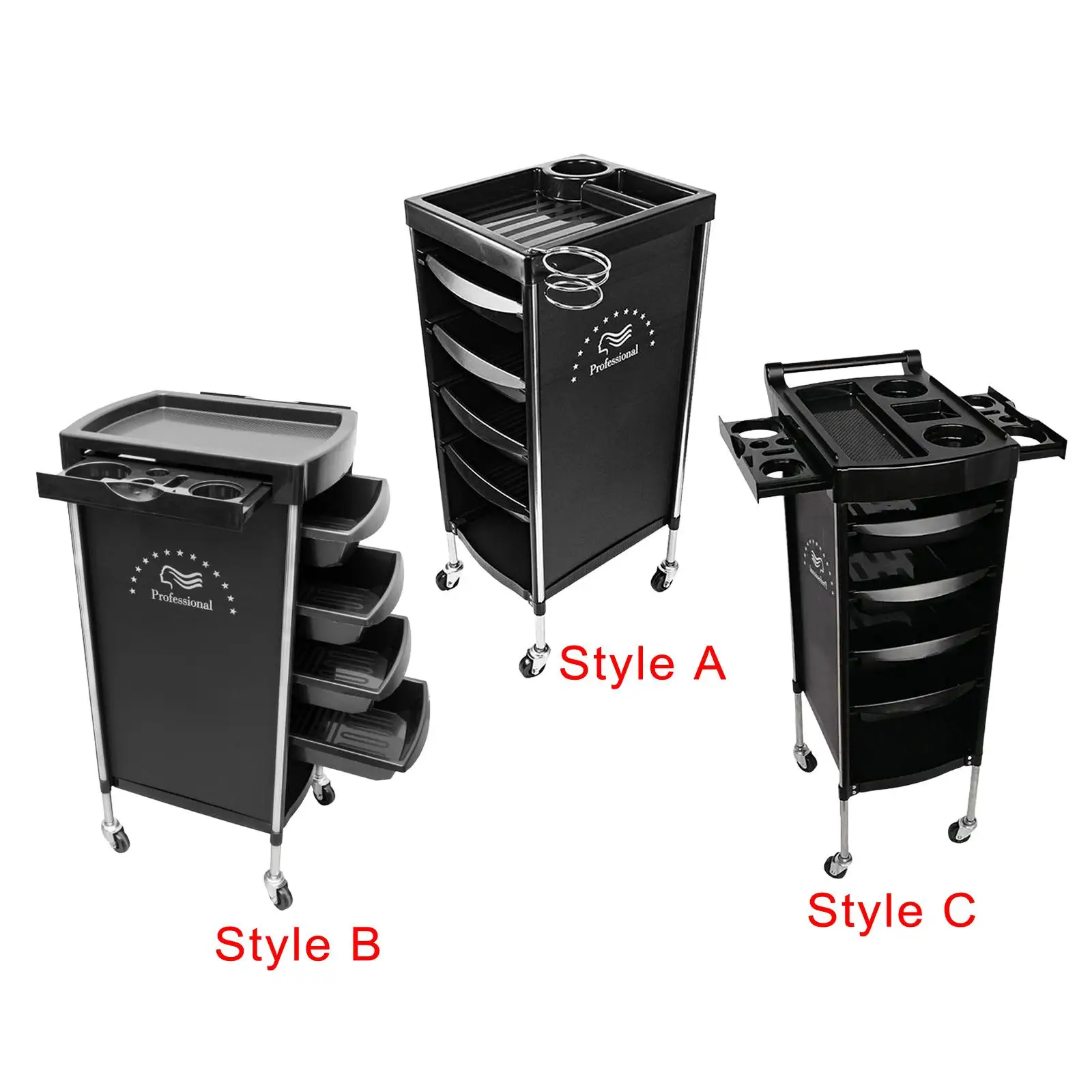 Portable Rolling Cart for Stylists and Hairdressers - Convenient Storage Solution