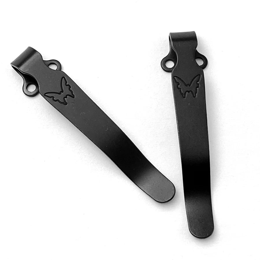 1piece Stainless Steel Deep Carry Pocket Clip for DIY Butterfly Pocket Knife Tool Accessories Folding Knife Back Clip Holder