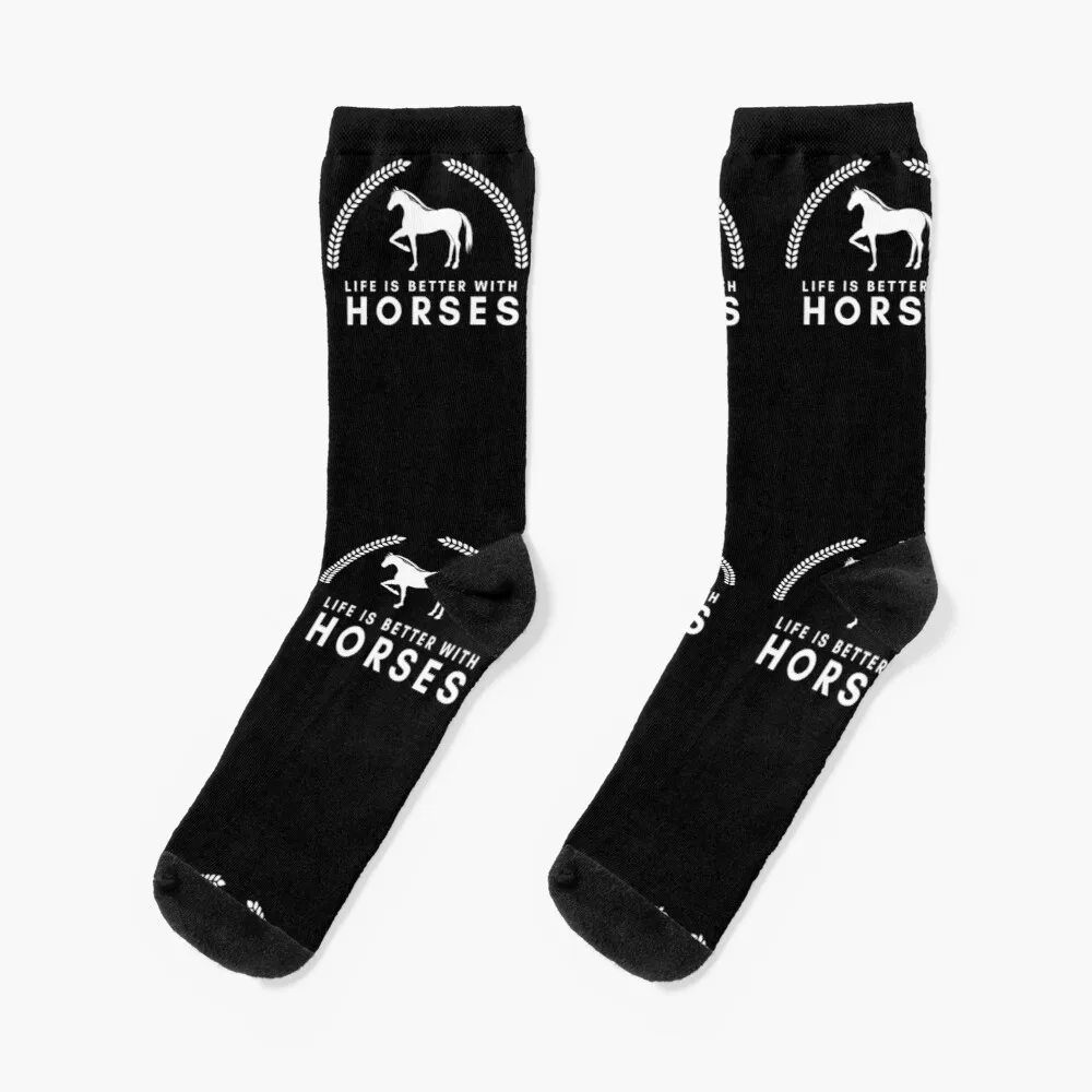 Life is better withhorses Socks Gift For Men