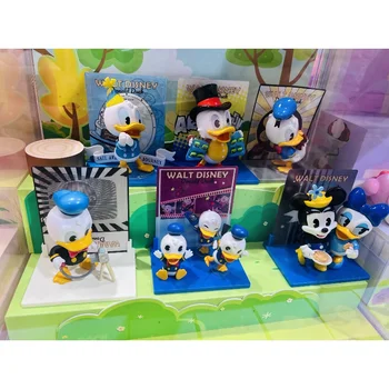 MINISO Disney Donald Duck Cover Model Blind Box Cartoon Cute Donald Duck Doll Ornaments Desktop Toys Gifts