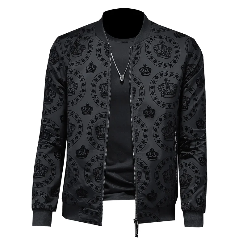 High quality men's black jacket, personalized and fashionable, unique designer jacket, trendy brand new style bomber jacket