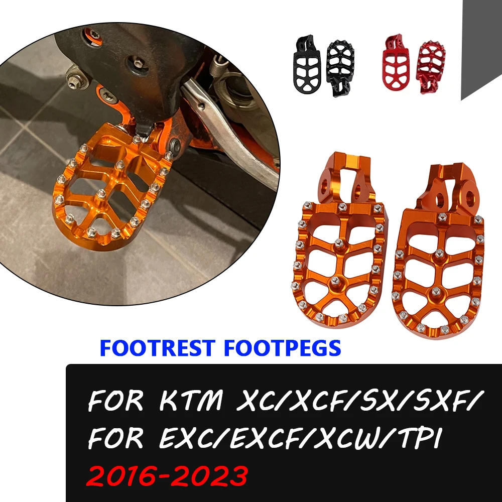 

Для KTM XC-F XCF SX-F SXF EXC-F EXCF XCW TPI 125 150 250 350 450 500 2021 2022 2023 аксессуары подставка для ног подножки