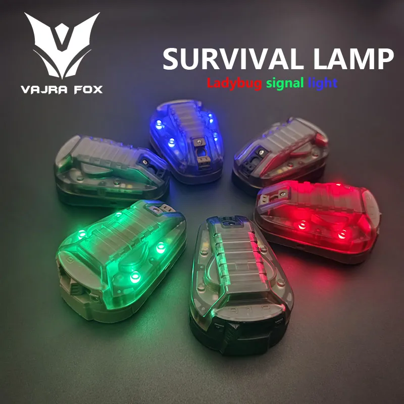 

Multipurpose Tactical Helmet Light Waterproof Ladybug Light Survival Safety Flash Camping Hunting Survival Tool airsoft lamp led