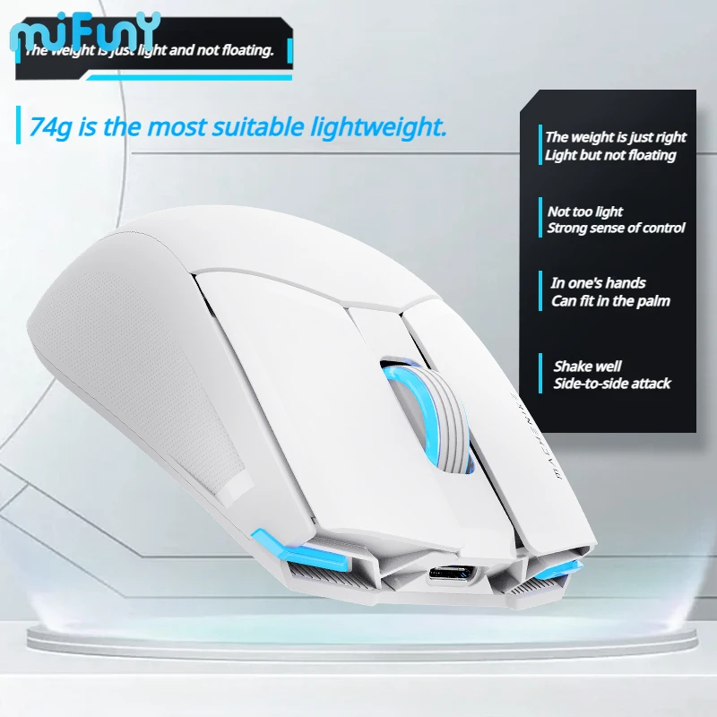 

MiFuny M7PRO Wireless Mouse Bluetooth E-sports Game RGB Backlit Tri Mode FPS Mouses Gamer for Computer Laptop Accessories Gift