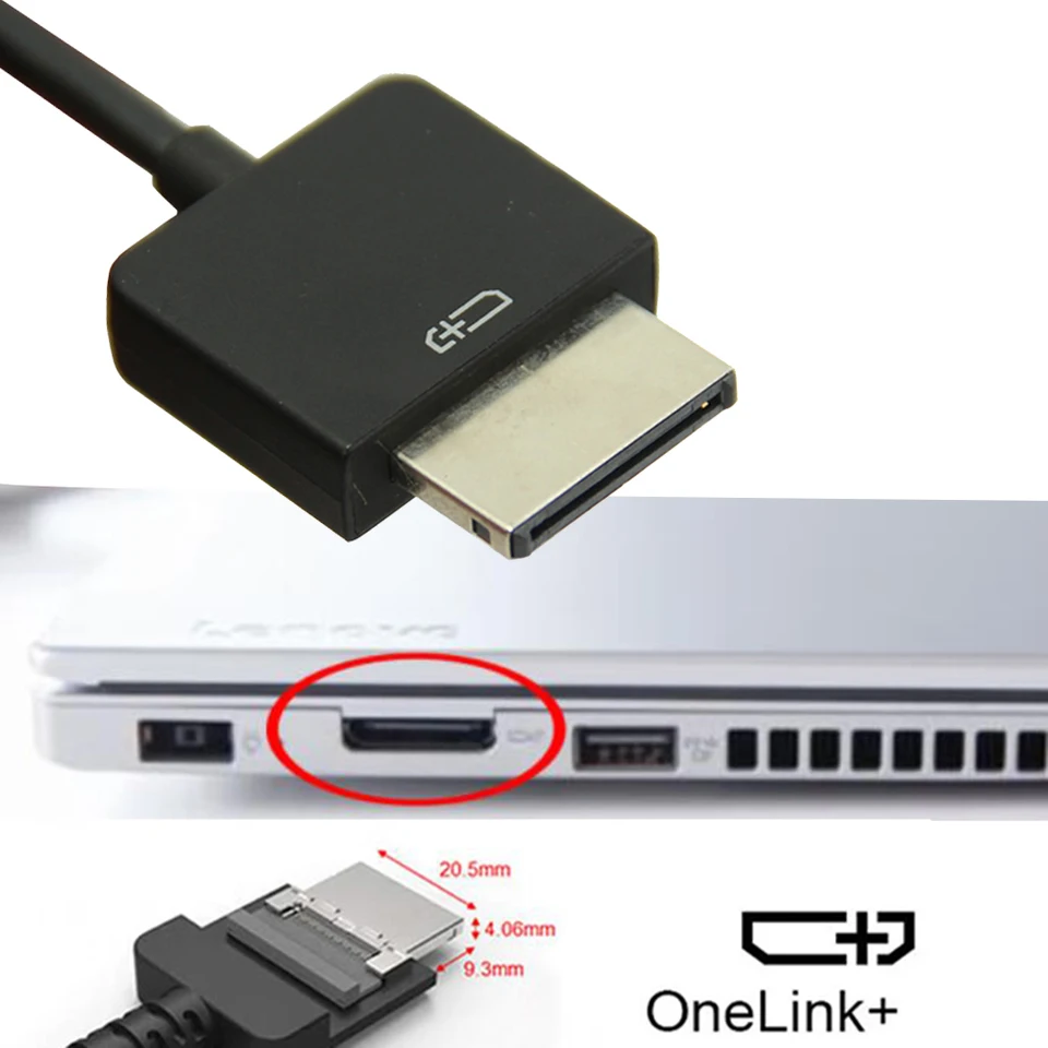 For Lenovo ThinkPad OneLink+ to VGA/RJ45 Network Ethernet Adapter